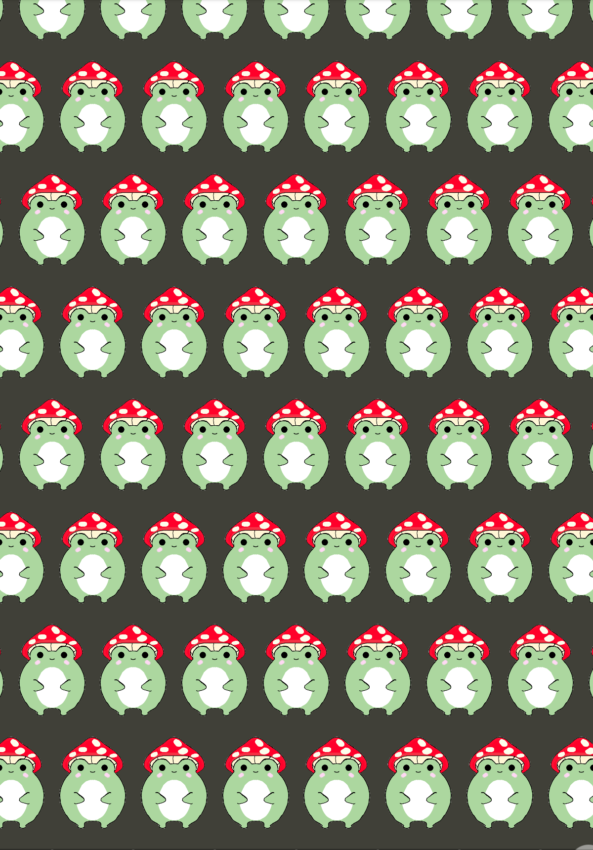 Frogs with mushroom hats