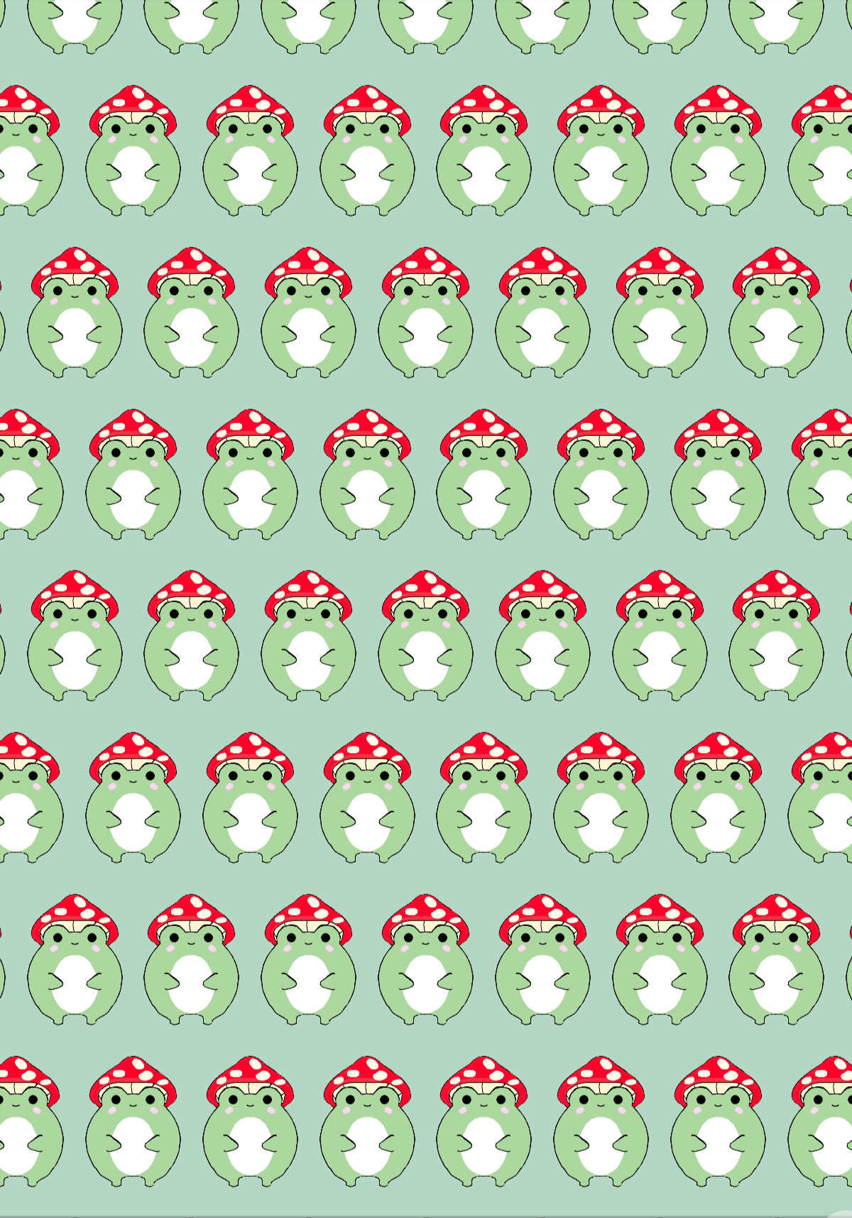 Frogs with mushroom hats