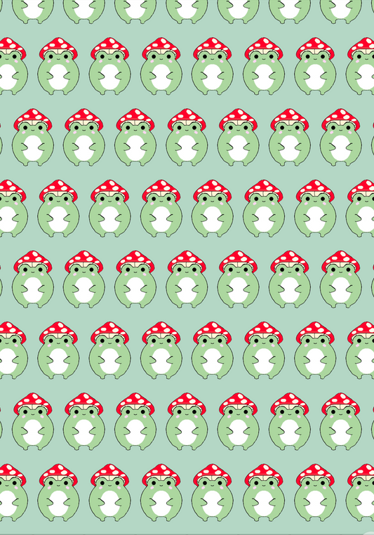 Frogs with mushroom hats