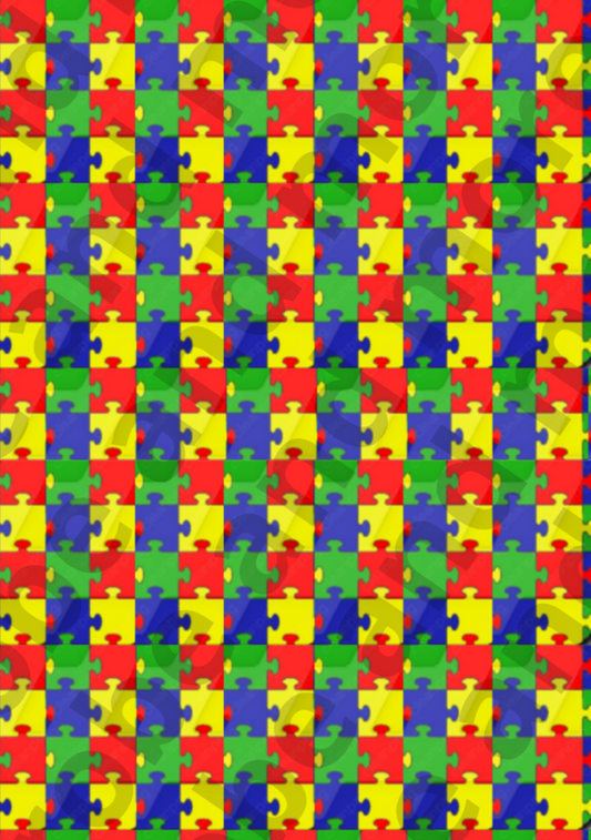 Autisme awareness puzzle pattern